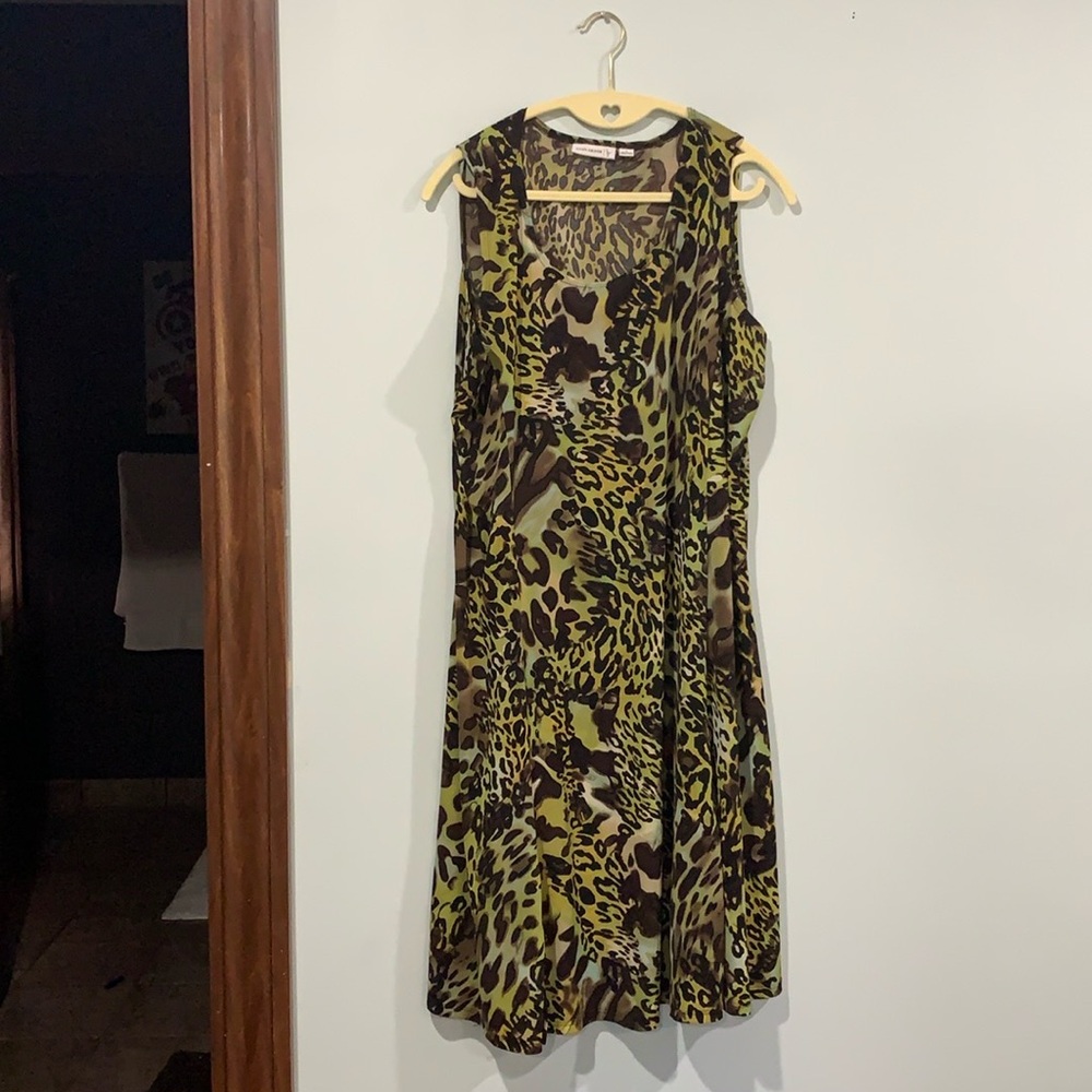 Susan Graver Animal Print Midi Dress